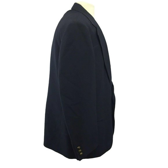 Reed St James Suit Jacket Blazer Sports Coat Mens 44R Navy Blue 2 Button 5 Pocke - Picture 4 of 12